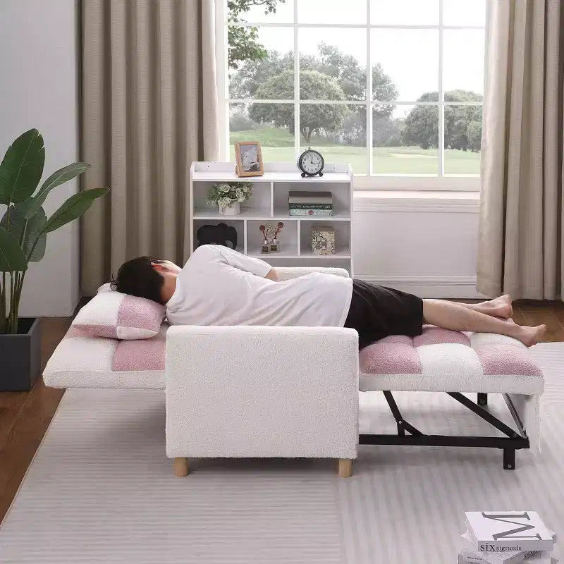 Poltrona Letto Trasformabile Moderna Okak con Letto Estraibile, Poltrona Imbottita per Soggiorno, Camera da Letto, Ufficio