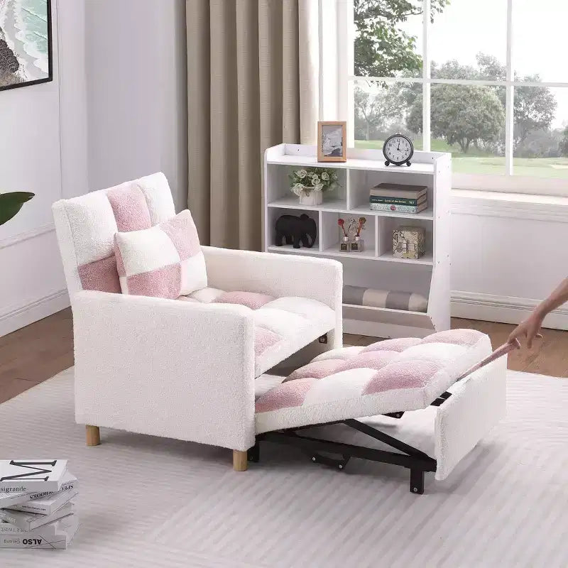 Poltrona Letto Trasformabile Moderna Okak con Letto Estraibile, Poltrona Imbottita per Soggiorno, Camera da Letto, Ufficio