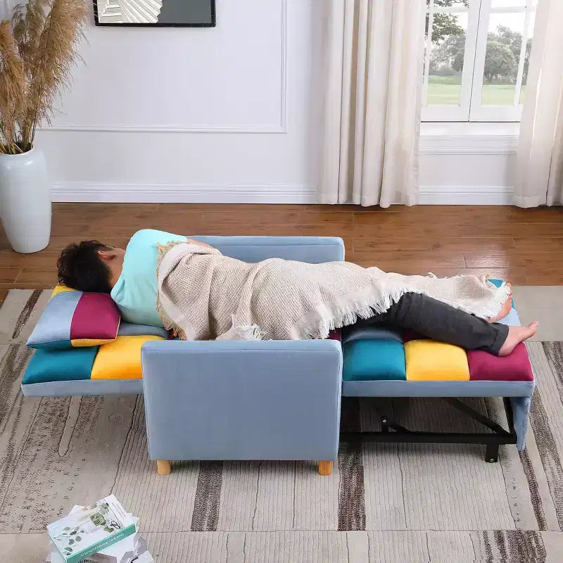 Poltrona Letto Trasformabile Moderna Okak con Letto Estraibile, Poltrona Imbottita per Soggiorno, Camera da Letto, Ufficio