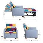 Poltrona Letto Trasformabile Moderna Okak con Letto Estraibile, Poltrona Imbottita per Soggiorno, Camera da Letto, Ufficio