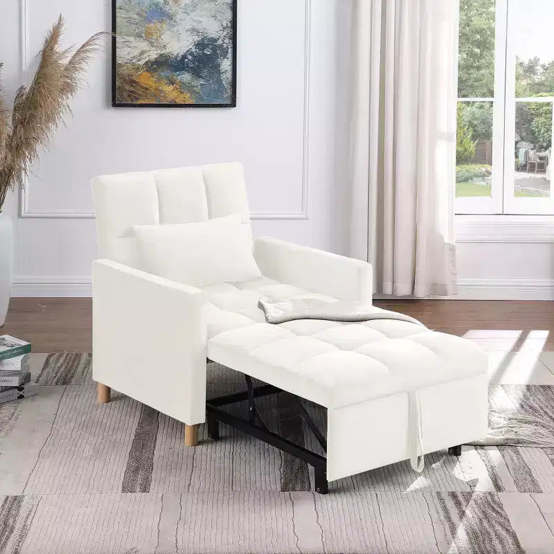 Poltrona Letto Trasformabile Moderna Okak con Letto Estraibile, Poltrona Imbottita per Soggiorno, Camera da Letto, Ufficio