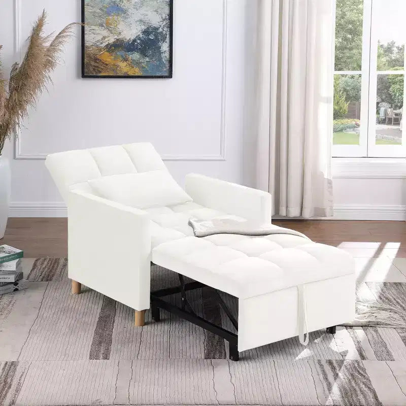 Poltrona Letto Trasformabile Moderna Okak con Letto Estraibile, Poltrona Imbottita per Soggiorno, Camera da Letto, Ufficio