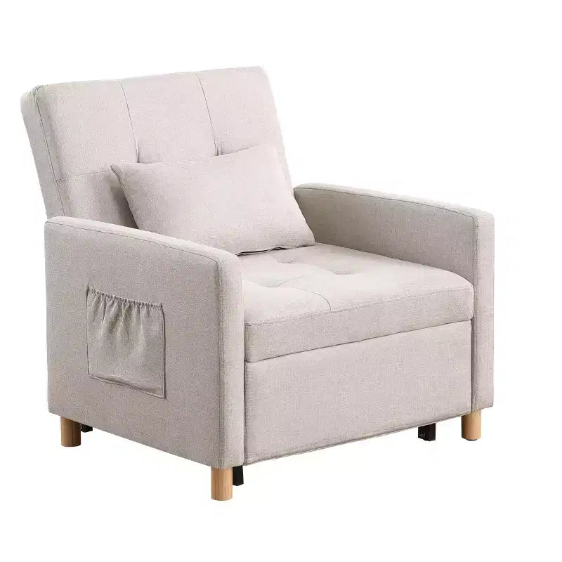 Poltrona Letto Trasformabile Moderna Okak con Letto Estraibile, Poltrona Imbottita per Soggiorno, Camera da Letto, Ufficio