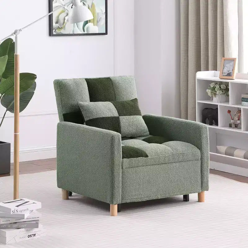 Poltrona Letto Trasformabile Moderna Okak con Letto Estraibile, Poltrona Imbottita per Soggiorno, Camera da Letto, Ufficio
