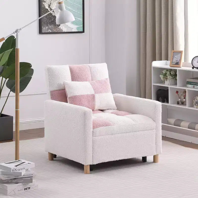 Poltrona Letto Trasformabile Moderna Okak con Letto Estraibile, Poltrona Imbottita per Soggiorno, Camera da Letto, Ufficio