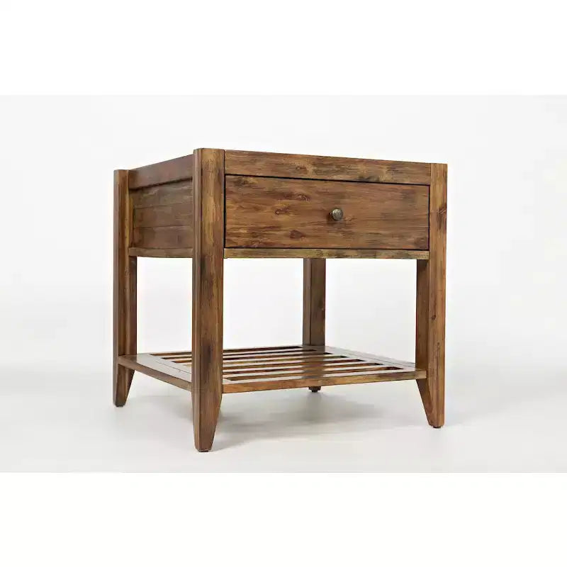 Jofran, tavolino quadrato in legno massiccio, collezione Beacon Street Modern Essential