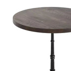 Flash Furniture Bennett Round Solid Wood Commercial Indoor Tabletop with 22.75 x 22.75 Rust-Resistant Cast Iron Decorative Bistro Table Base