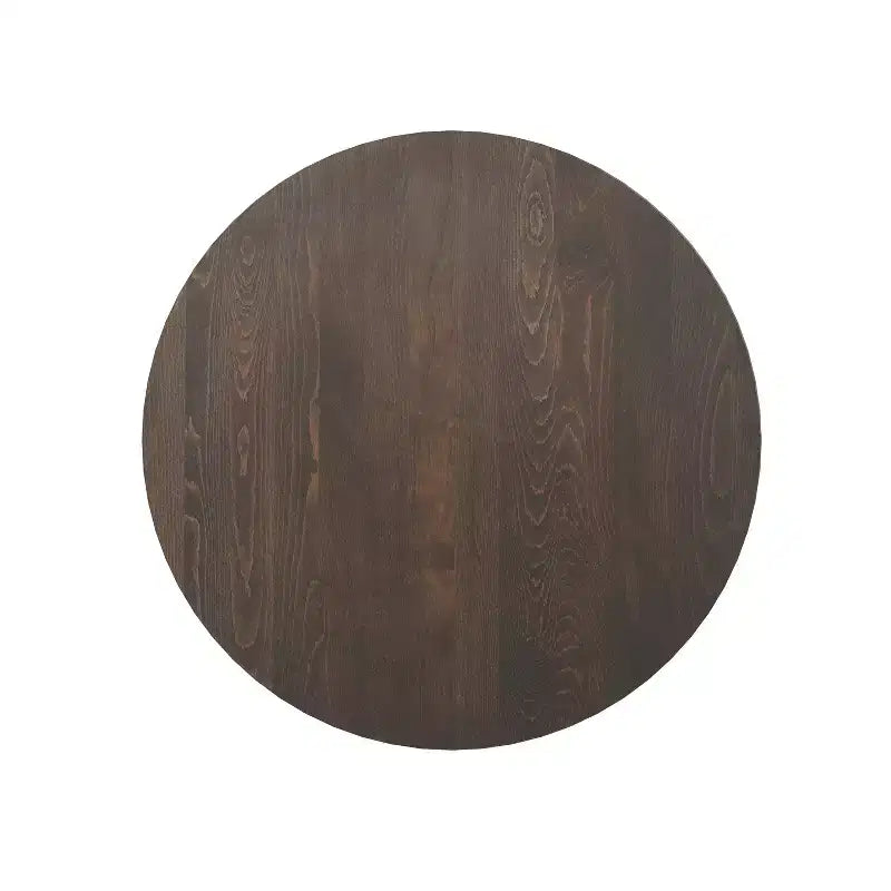 Flash Furniture Bennett Round Solid Wood Commercial Indoor Tabletop with 22.75 x 22.75 Rust-Resistant Cast Iron Decorative Bistro Table Base