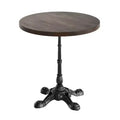 Flash Furniture Bennett Round Solid Wood Commercial Indoor Tabletop with 22.75 x 22.75 Rust-Resistant Cast Iron Decorative Bistro Table Base