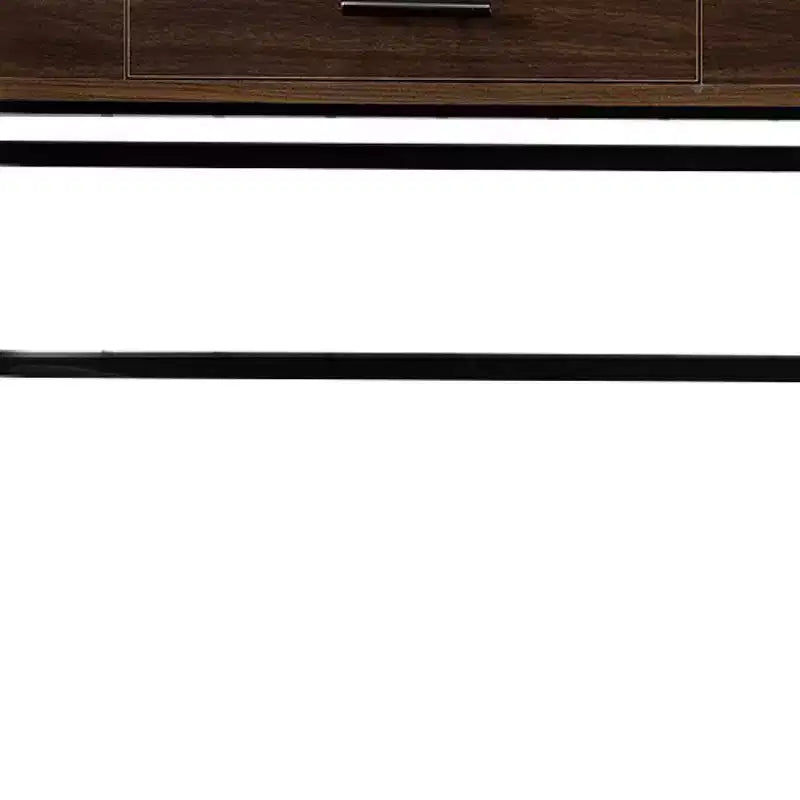 Scrivania Royal Hampton con vano portaoggetti a sollevamento e presa USB, marrone