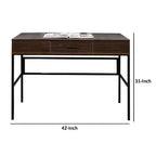 Scrivania Royal Hampton con vano portaoggetti a sollevamento e presa USB, marrone