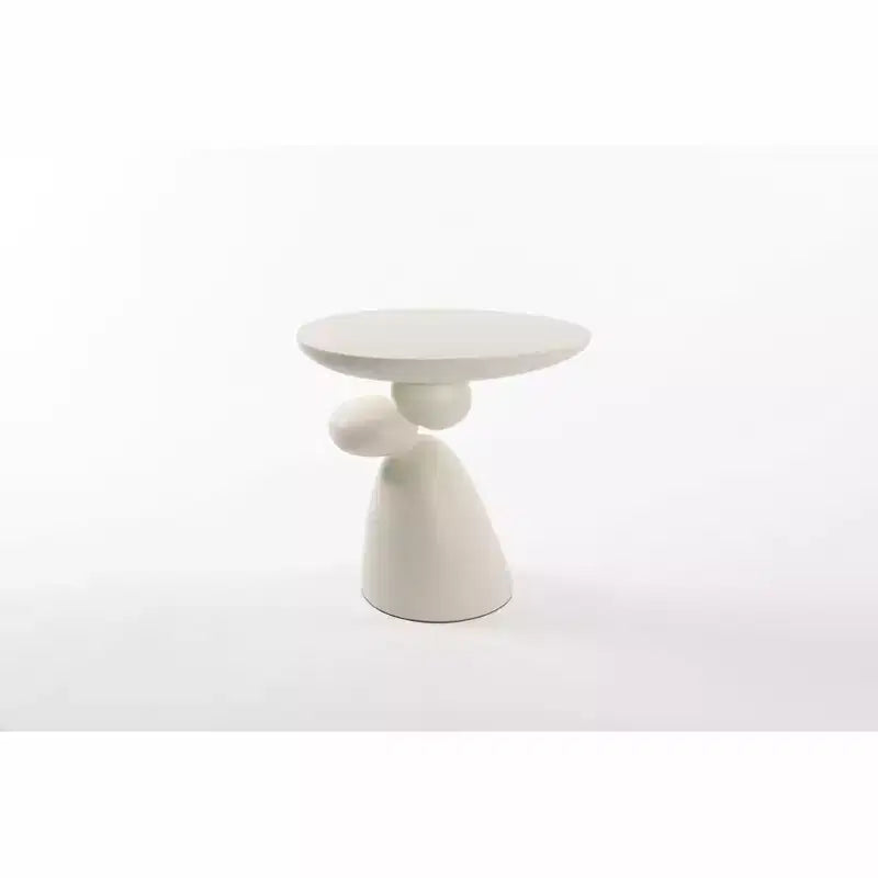 Lucky Stone Fiberglass End Table Minimalist Corner Coffee Decor Living Room Bedroom Guestroom
