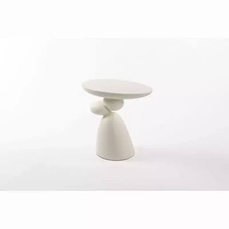 Lucky Stone Fiberglass End Table Minimalist Corner Coffee Decor Living Room Bedroom Guestroom