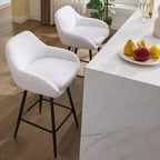 Set di 2 sgabelli girevoli da banco, sgabelli da bar da 26 pollici, schienale basso e gambe in metallo, facili da montare, per bar, isola della cucina