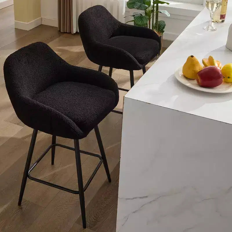 Set di 2 sgabelli girevoli da banco, sgabelli da bar da 26 pollici, schienale basso e gambe in metallo, facili da montare, per bar, isola della cucina