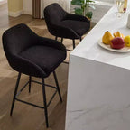 Set di 2 sgabelli girevoli da banco, sgabelli da bar da 26 pollici, schienale basso e gambe in metallo, facili da montare, per bar, isola della cucina