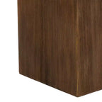 MAYEERTY 1 Pack Square Side Table, Faux Stone & Wood Texture End Table for Indoor Outdoor Living Room, Patio, Bedroom