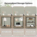 Farmhouse 70'' TV Stand For Tvs Up To 70'' With 23'' Electric Fireplace and Adjustable Shelves