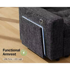 Dyonery 8 Seat U Shaped Modular Sectional Sleeper Sofa with Pull Out Bed/Reclining Backrest/USB Ports/Table/Storage, Tool-Free Assembly