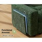 Dyonery 8 Seat U Shaped Modular Sectional Sleeper Sofa with Pull Out Bed/Reclining Backrest/USB Ports/Table/Storage, Tool-Free Assembly