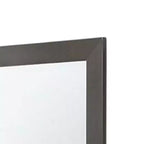 Specchio per comò Royal Hampton, cornice moderna in legno massello grigio metallizzato, 38 pollici