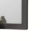 Specchio per comò Royal Hampton, cornice moderna in legno massello grigio metallizzato, 38 pollici