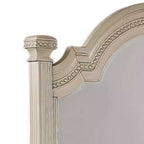 Specchio comò Royal Hampton, montanti scanalati, cornice Bell in bianco antico da 49 pollici