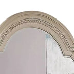 Specchio comò Royal Hampton, montanti scanalati, cornice Bell in bianco antico da 49 pollici