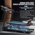 KRISRATE Treadmill with Incline, 3.5HP Smart Portable Folding Treadmill for Home, Running Machine with Smart Fitness Tracking, Silent Shock Absorption