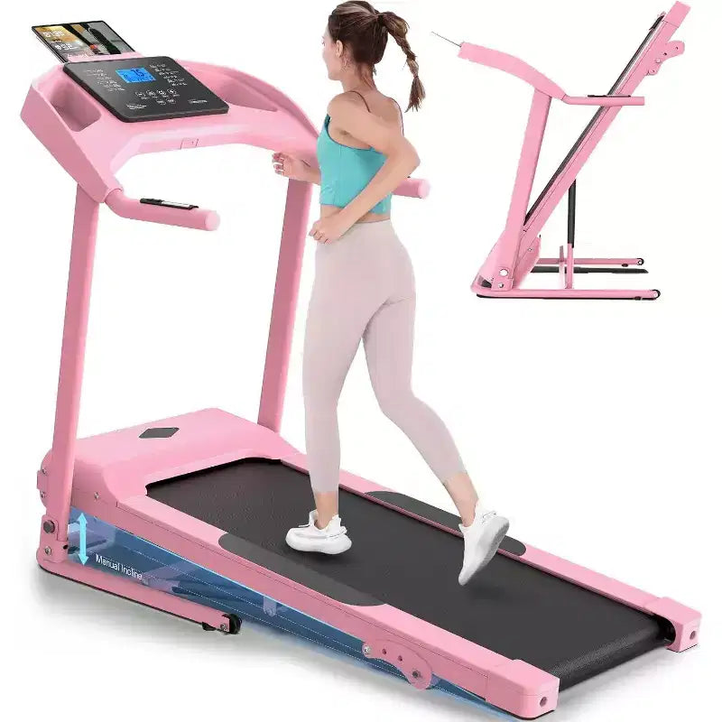 Tapis Roulant KRISRATE con Inclinazione, Tapis Roulant Pieghevole Portatile Intelligente da 3.5HP per Casa, Macchina da Corsa con Smart Fitness Tracking, Assorbimento Silenzioso degli Urti