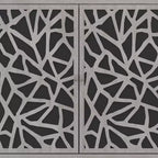 Galano Sideboard with Decorative Cut-Out Doors in Black 58.4 W  15.7 D  30 H