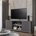59 Wood TV Stand for TVs Up to 65 Inches, Mid Century Modern TV Entertainment Center with Storage Cabinets & Open Shelves, for Living Room
