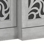 Credenza Galano con ante intagliate tradizionali in grigio 60.4 L 18.2 P 29.3 A