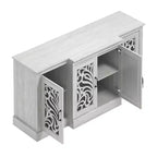 Credenza Galano con ante intagliate tradizionali in grigio 60.4 L 18.2 P 29.3 A