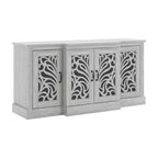 Credenza Galano con ante intagliate tradizionali in grigio 60.4 L 18.2 P 29.3 A