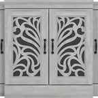 Credenza Galano con ante intagliate tradizionali in grigio 60.4 L 18.2 P 29.3 A