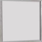 Royal Hampton Wall Mount Dresser Mirror, Beveled Accent, Gray Solid Wood 36x40