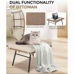 Poltrona a uovo in vimini oversize con pouf e 5 cuscini, sedia lounge in rattan per interni, esterni, patio e portico