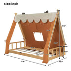 Polibi Kids Tent House Bed with Lights and Skylight