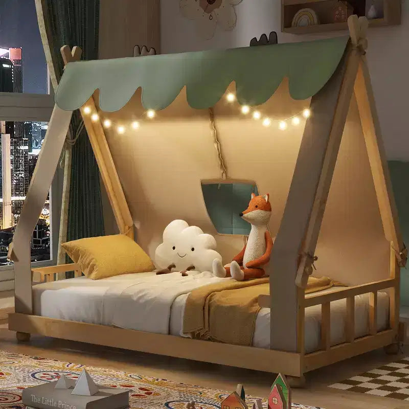 Polibi Kids Tent House Bed with Lights and Skylight