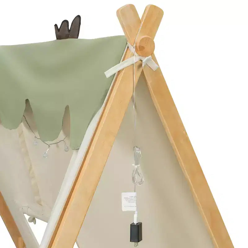 Polibi Kids Tent House Bed with Lights and Skylight
