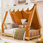 Polibi Kids Tent House Bed with Lights and Skylight