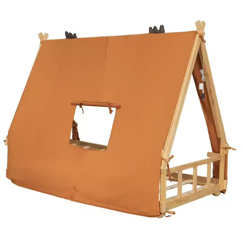 Polibi Kids Tent House Bed with Lights and Skylight