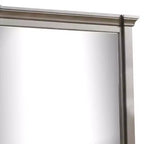Royal Hampton Dresser Mirror, Beveled Glass, Dark Walnut Brown Wood, 39x46