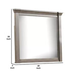 Royal Hampton Dresser Mirror, Beveled Glass, Dark Walnut Brown Wood, 39x46