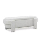 TUYOHW Oval Storage Bench,51.5 inch Linen End of Bed Ottoman Bench,Ottoman for Living Room,Bedroom,Entryway