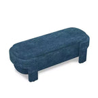 TUYOHW Oval Storage Bench,51.5 inch Linen End of Bed Ottoman Bench,Ottoman for Living Room,Bedroom,Entryway