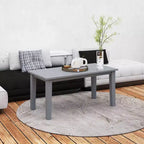 Rectangle Outdoor Coffee Table, HDPE All-Weather Outdoor Patio Table with Slatted Tabletop for Yard, Balcony