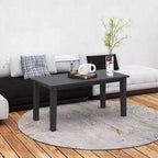 Rectangle Outdoor Coffee Table, HDPE All-Weather Outdoor Patio Table with Slatted Tabletop for Yard, Balcony
