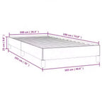 Bed Frame Black Faux leather, plywood, engineered wood Twin